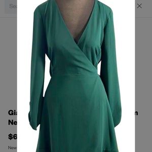 Gianni Bini Green wrap dress medium